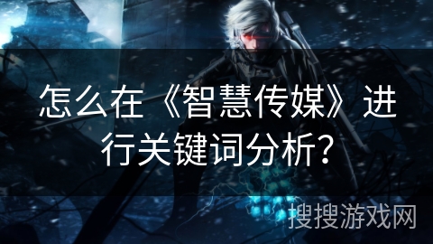 怎么在《智慧传媒》进行关键词分析？