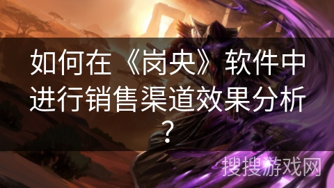 如何在《岗央》软件中进行销售渠道效果分析？