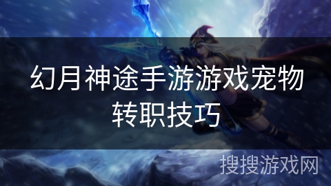 幻月神途手游游戏宠物转职技巧 幻月神途手游游戏宠物转职技巧