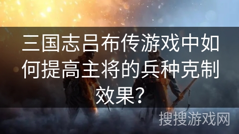 三国志吕布传游戏中如何提高主将的兵种克制效果？