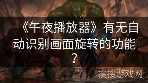 《午夜播放器》有无自动识别画面旋转的功能？