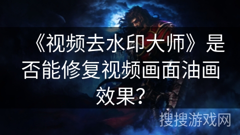 《视频去水印大师》是否能修复视频画面油画效果？