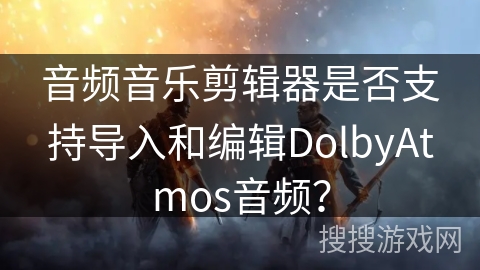 音频音乐剪辑器是否支持导入和编辑DolbyAtmos音频？