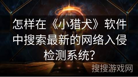 怎样在《小猎犬》软件中搜索最新的网络入侵检测系统? 怎样在《小猎犬》软件中搜索最新的网络入侵检测系统?