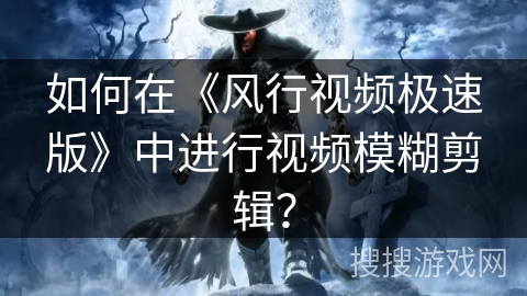 如何在《风行视频极速版》中进行视频模糊剪辑? 如何在《风行视频极速版》中进行视频模糊剪辑?