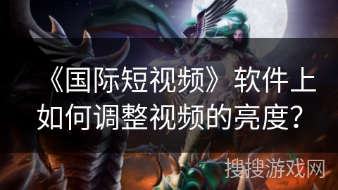 《国际短视频》软件上如何调整视频的亮度? 《国际短视频》软件上如何调整视频的亮度?