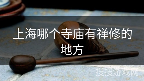 上海哪个寺庙有禅修的地方