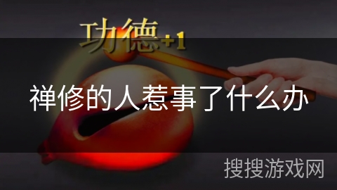 禅修的人惹事了什么办