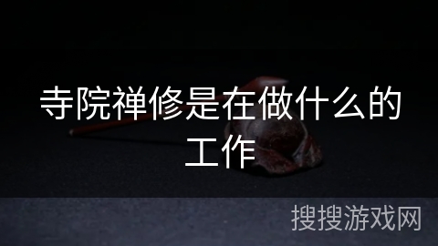 寺院禅修是在做什么的工作