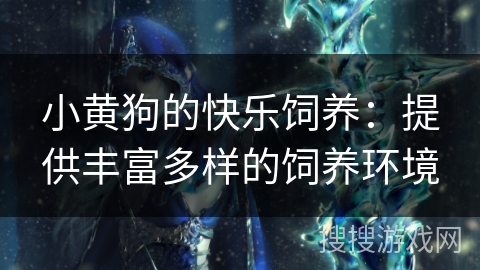 小黄狗的快乐饲养:提供丰富多样的饲养环境 小黄狗的快乐饲养:提供丰富多样的饲养环境