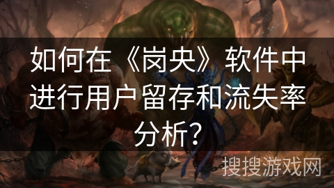 如何在《岗央》软件中进行用户留存和流失率分析？