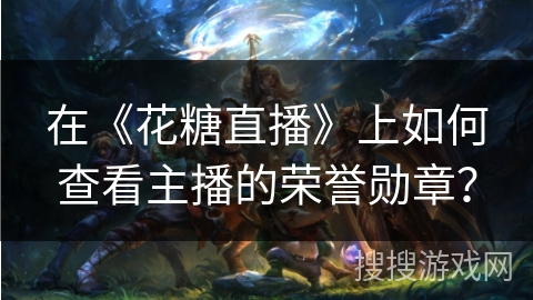 在《花糖直播》上如何查看主播的荣誉勋章？