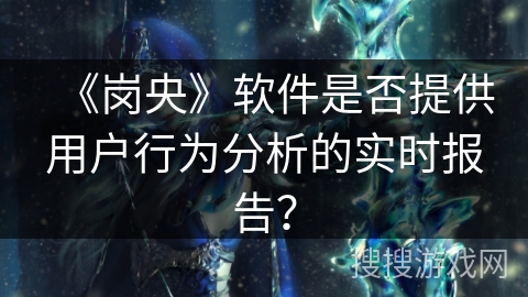 《岗央》软件是否提供用户行为分析的实时报告？