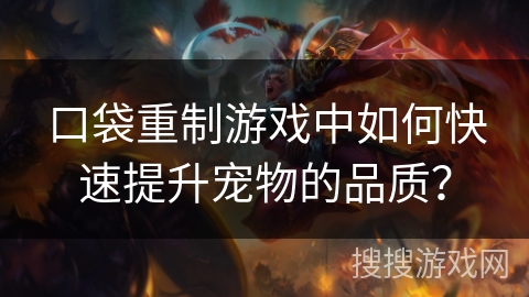 口袋重制游戏中如何快速提升宠物的品质？