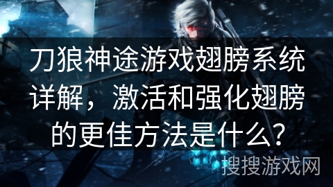 刀狼神途游戏翅膀系统详解，激活和强化翅膀的更佳方法是什么？