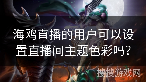 海鸥直播的用户可以设置直播间主题色彩吗？