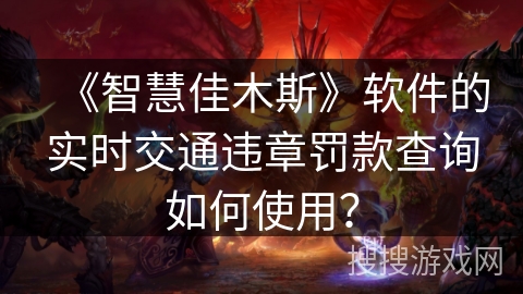 《智慧佳木斯》软件的实时交通违章罚款查询如何使用？