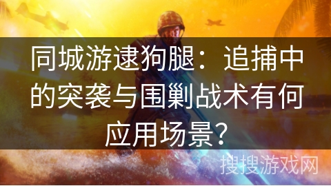 同城游逮狗腿：追捕中的突袭与围剿战术有何应用场景？