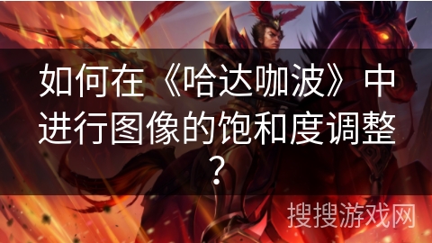 如何在《哈达咖波》中进行图像的饱和度调整？