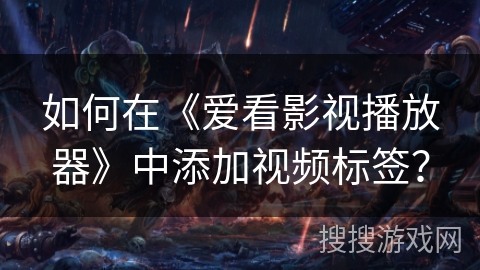 如何在《爱看影视播放器》中添加视频标签？