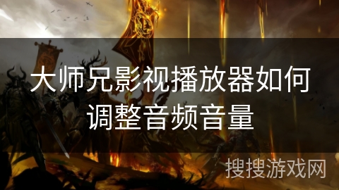 大师兄影视播放器如何调整音频音量