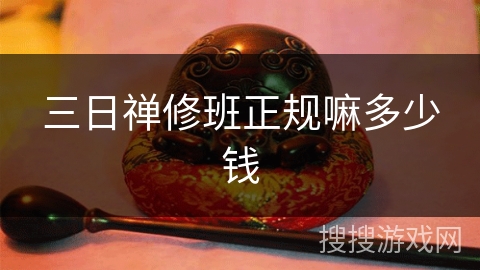 三日禅修班正规嘛多少钱
