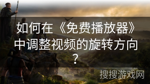 如何在《免费播放器》中调整视频的旋转方向？
