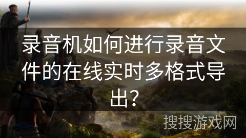录音机如何进行录音文件的在线实时多格式导出？