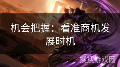 机会把握：看准商机发展时机