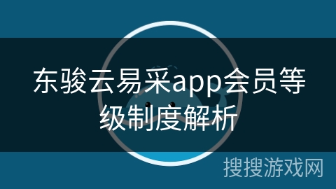 东骏云易采app会员等级制度解析