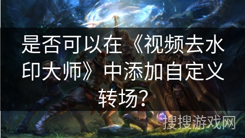 是否可以在《视频去水印大师》中添加自定义转场？
