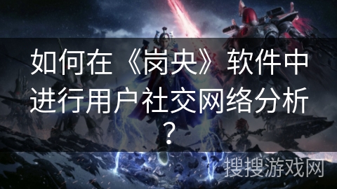 如何在《岗央》软件中进行用户社交网络分析？