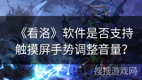 《看洛》软件是否支持触摸屏手势调整音量？