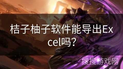 桔子柚子软件能导出Excel吗？