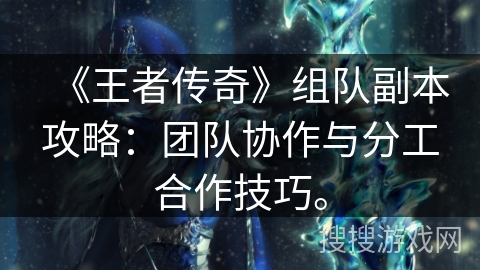 《王者传奇》组队副本攻略：团队协作与分工合作技巧。