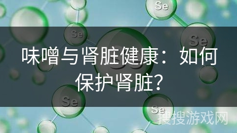 味噌与肾脏健康：如何保护肾脏？