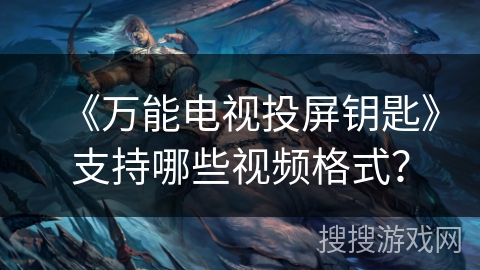《万能电视投屏钥匙》支持哪些视频格式? 《万能电视投屏钥匙》支持哪些视频格式?