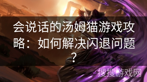 会说话的汤姆猫游戏攻略：如何解决闪退问题？