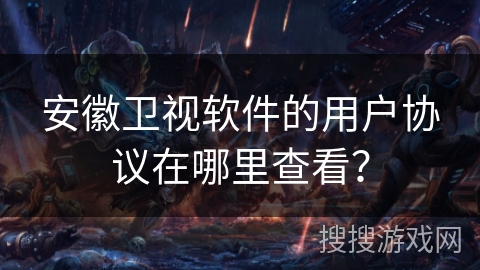 安徽卫视软件的用户协议在哪里查看？