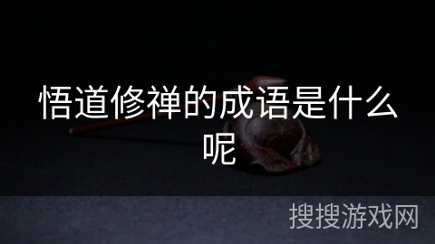 悟道修禅的成语是什么呢