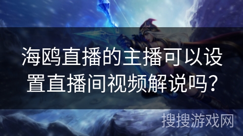 海鸥直播的主播可以设置直播间视频解说吗？