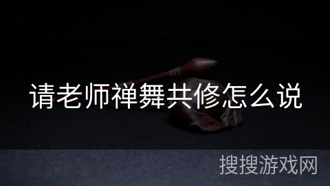请老师禅舞共修怎么说