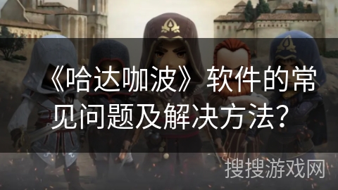 《哈达咖波》软件的常见问题及解决方法？