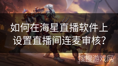 如何在海星直播软件上设置直播间连麦审核？