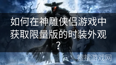 如何在神雕侠侣游戏中获取限量版的时装外观？