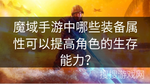 魔域手游中哪些装备属性可以提高角色的生存能力？