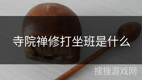 寺院禅修打坐班是什么