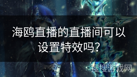 海鸥直播的直播间可以设置特效吗？