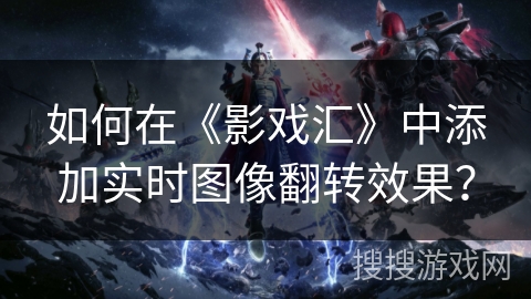 如何在《影戏汇》中添加实时图像翻转效果？