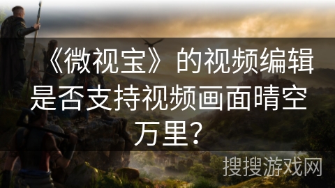 《微视宝》的视频编辑是否支持视频画面晴空万里？